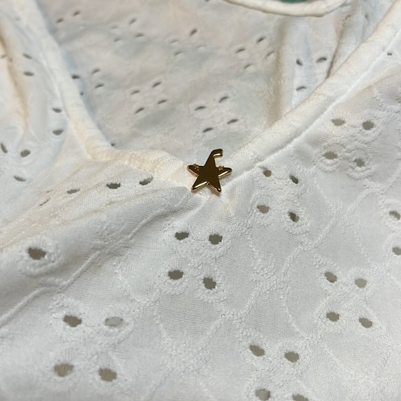 Anthropologie Encantadore White Eyelet Lace Ruffled Shashi Maxi Dress NWT - Picture 6 of 14